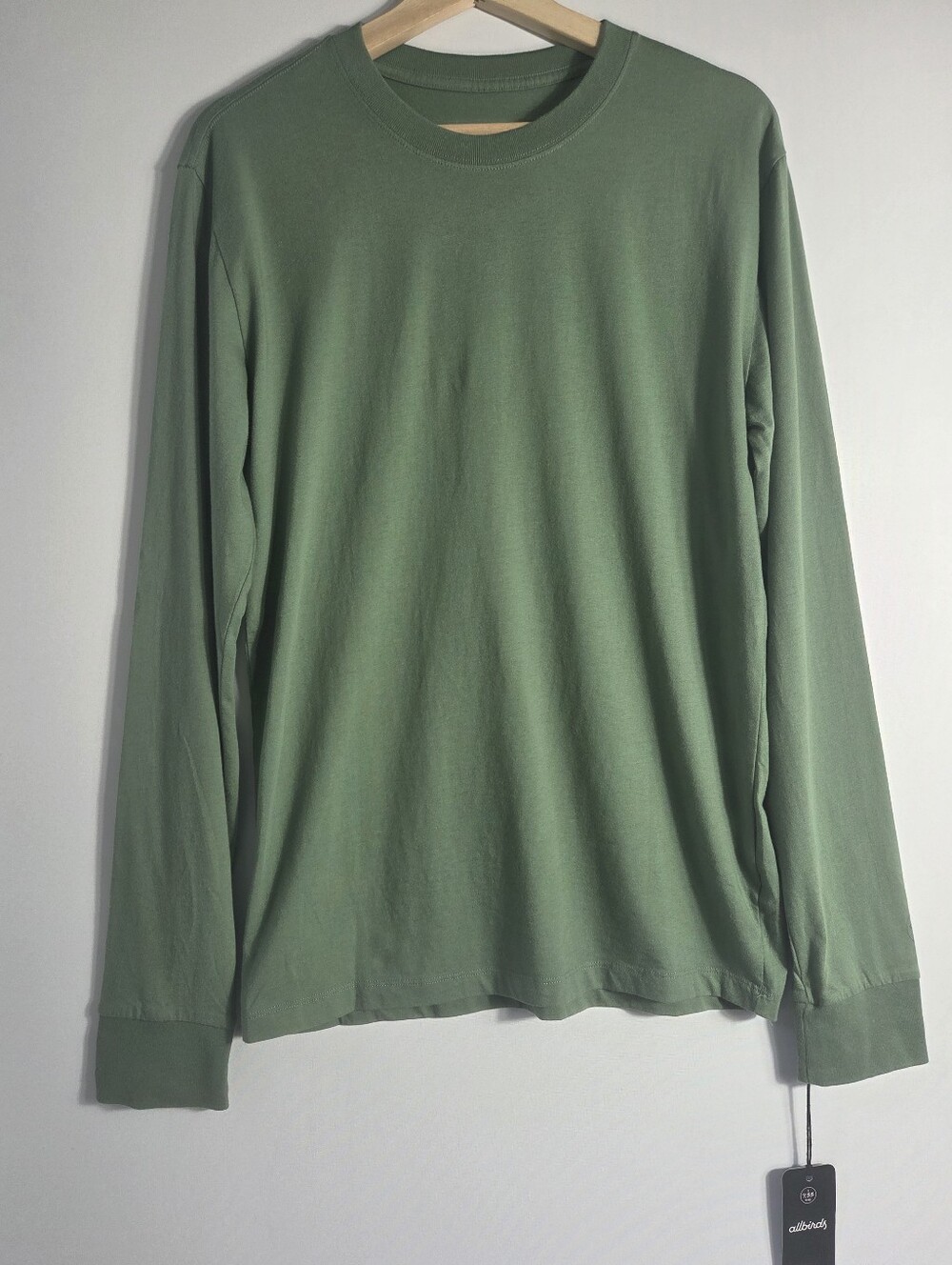 Allbirds Cotton Logo Long Sleeve Top Men NWT Size S